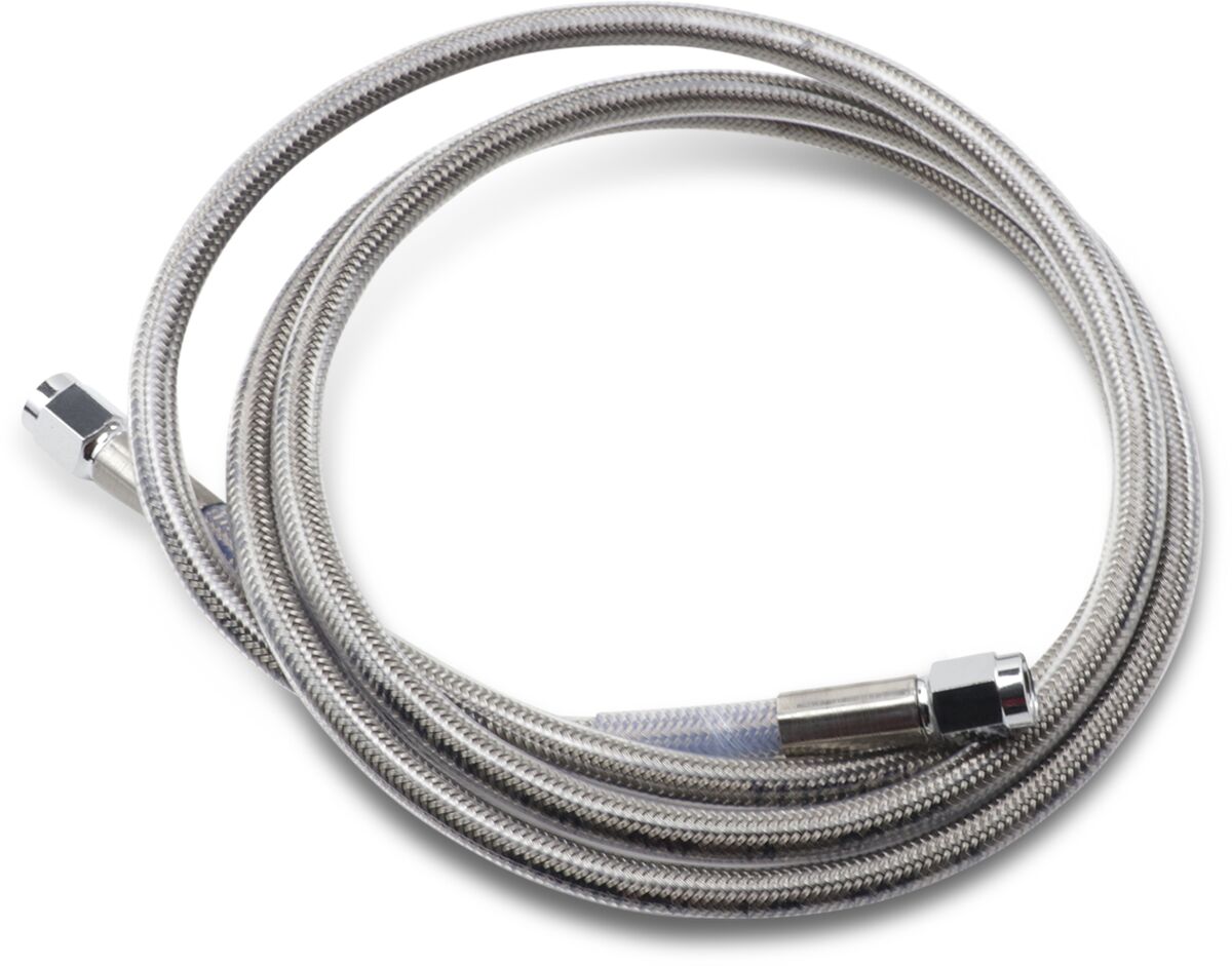 Drag Specialties 56 Univ Ss Clear Coat Dot BRAKE LINES-HOSES-STAINLESS ST Drag Specialties