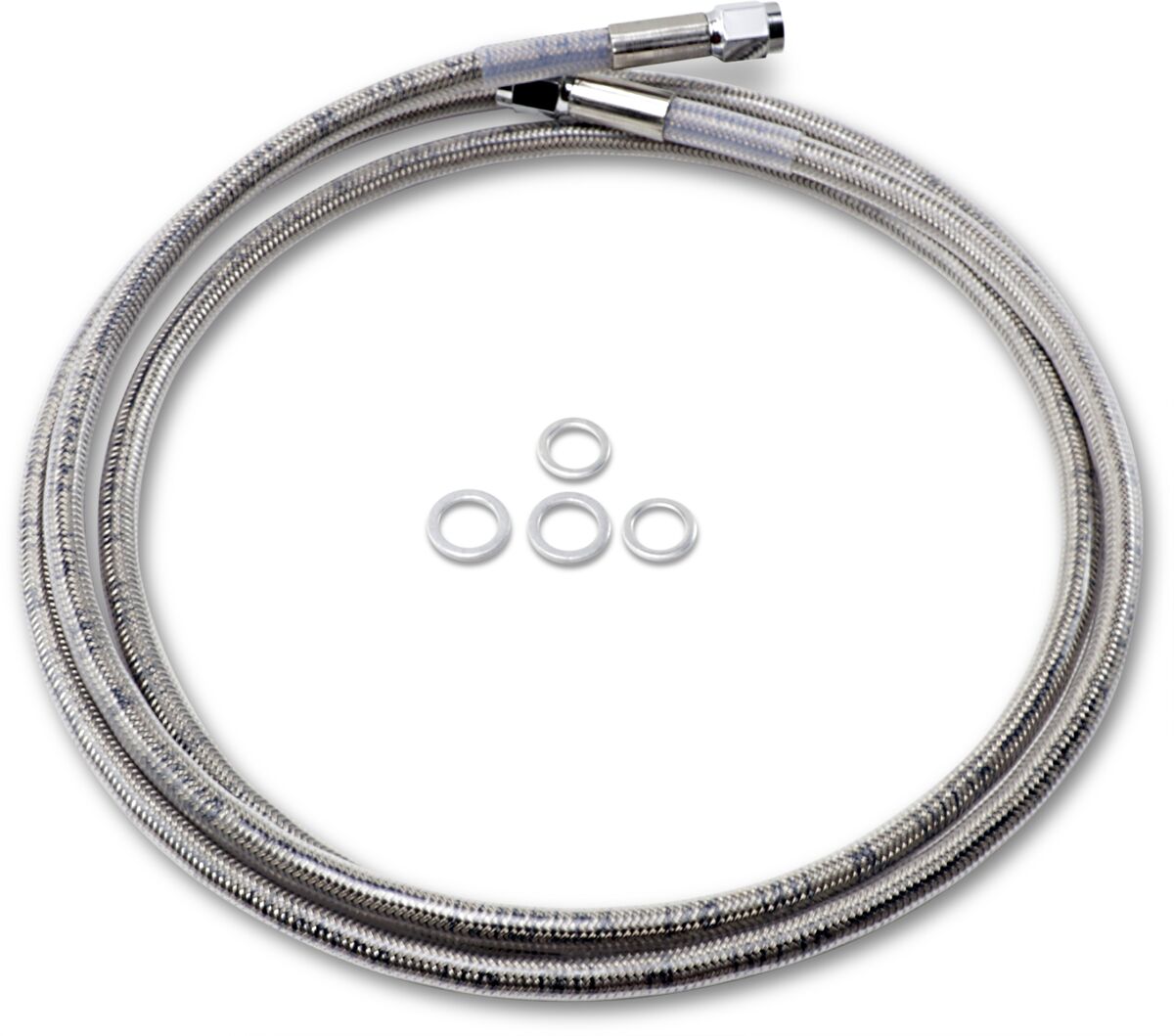 Drag Specialties 74 Univ Ss Clear Coat Dot BRAKE LINES-HOSES-STAINLESS ST Drag Specialties