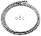 Drag Specialties 74 Univ Ss Clear Coat Dot BRAKE LINES-HOSES-STAINLESS ST Drag Specialties