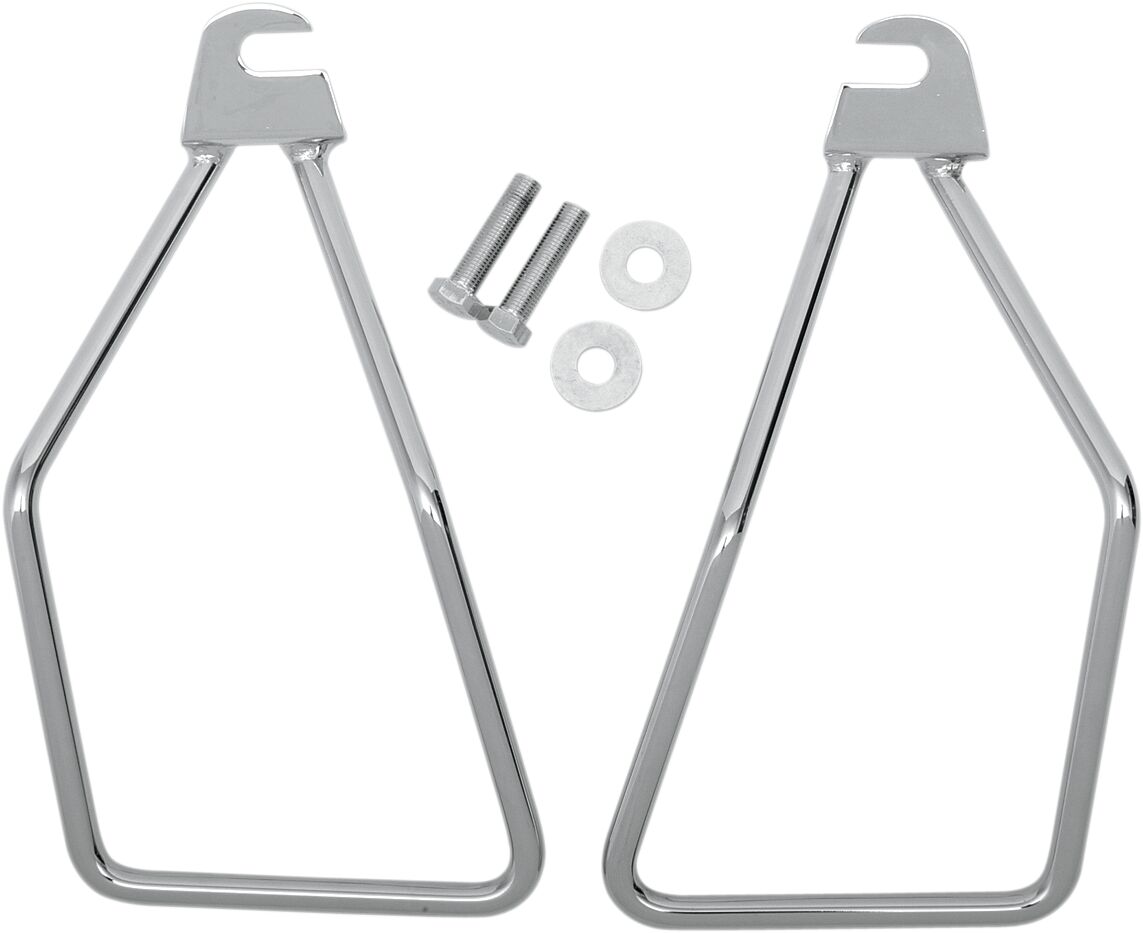 Drag Specialties Saddlebag Support Bracket Single Bolt Mount Chrome Saddlebag Supports Drag Specialties