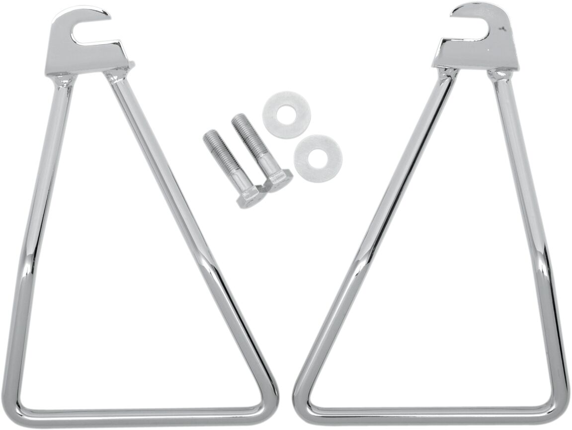 Drag Specialties Saddlebag Support Bracket Single Bolt Mount Chrome Saddlebag Supports Drag Specialties