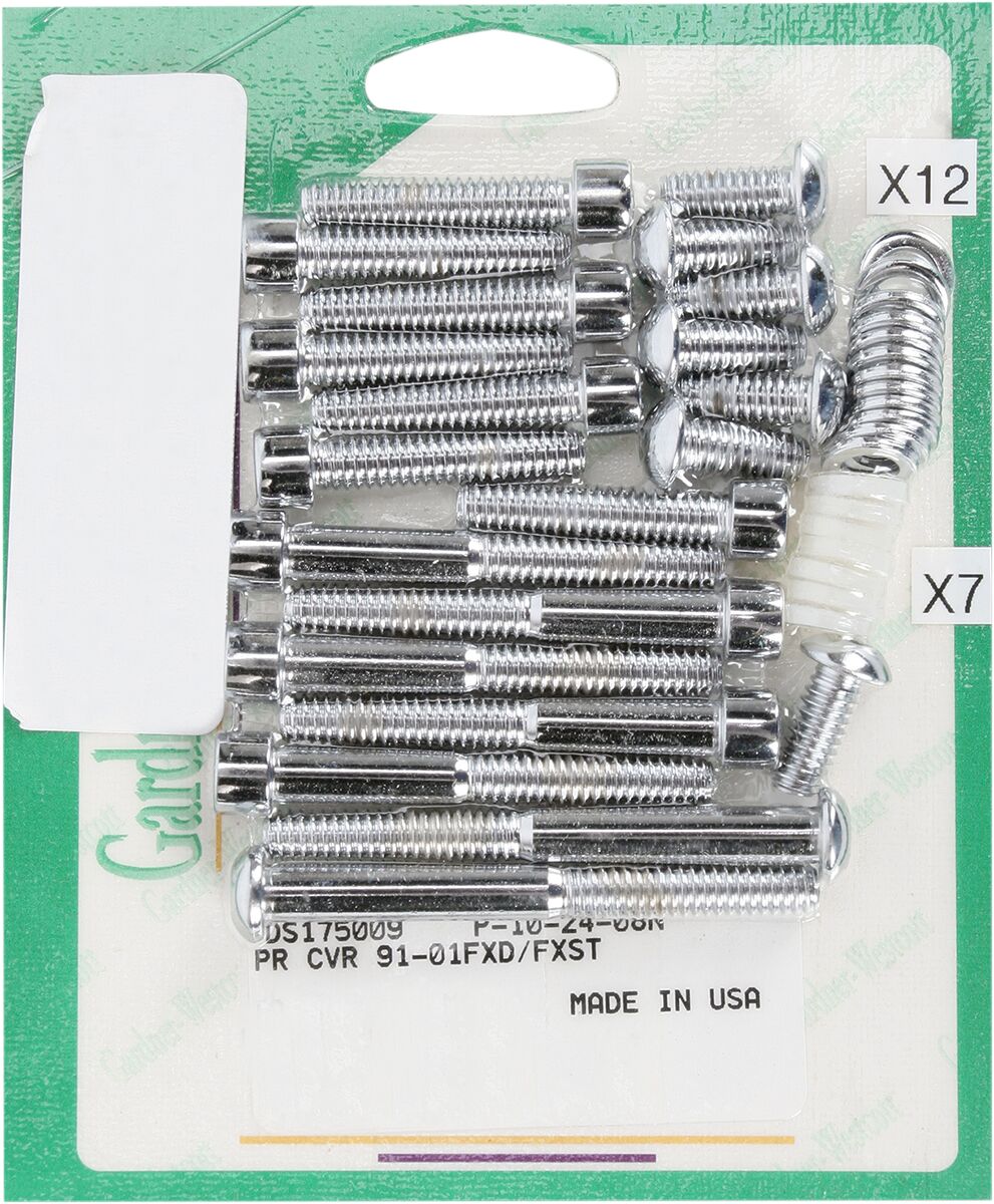 Gardner Westcott Bolt Kit Steel Primary Cover Chrome Natural Primary Drive Systems & Parts Gardner Westcott