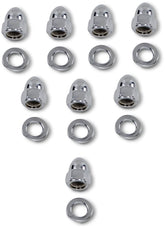 Drag Specialties Cylinder Base Set Acorn Chrome Hardware Kits Drag Specialties