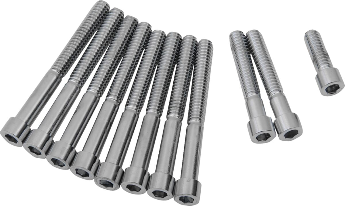 Drag Specialties Chrome Socket Head Primary Cover Bolt Kit Smooth Hardware Kits Drag Specialties