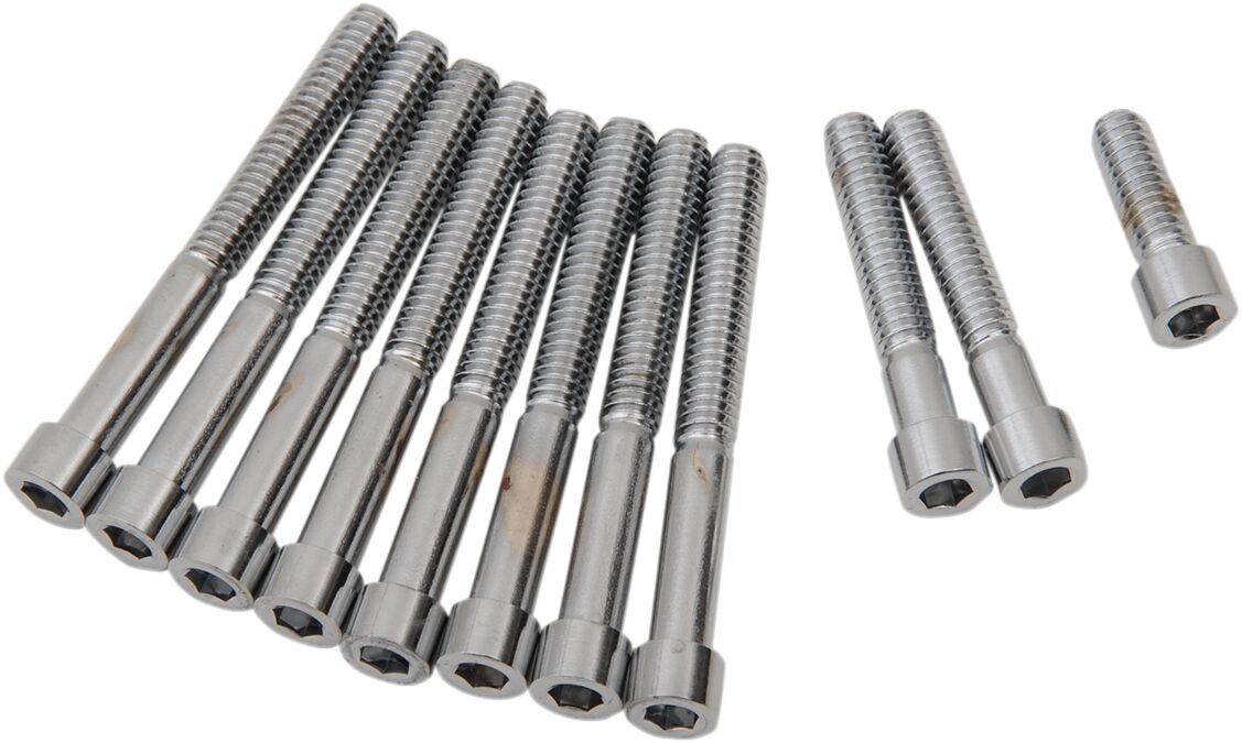 Drag Specialties Chrome Socket Head Primary Cover Bolt Kit Smooth Hardware Kits Drag Specialties