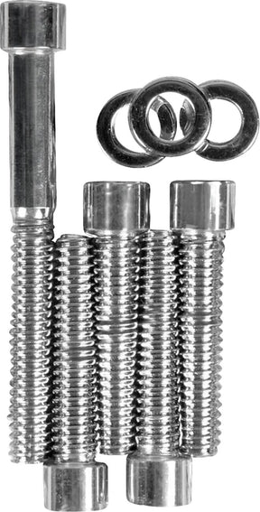 Drag Specialties Chrome Socket Head Transmission Top Cover Bolt Kit Smooth Hardware Kits Drag Specialties