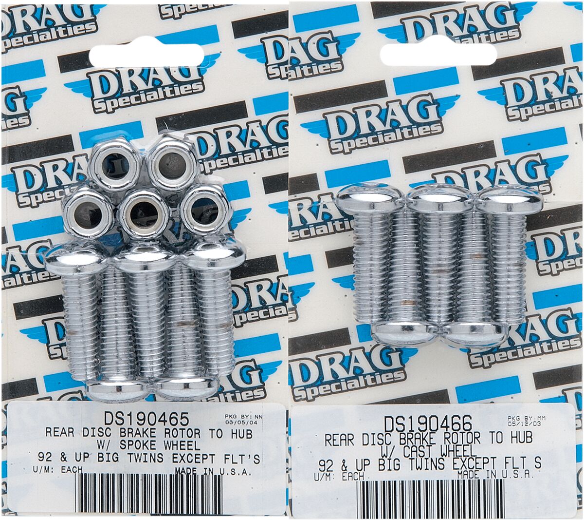 Drag Specialties Rr Rtr Blt Kt 92 16 Spoke HARDWARE KITS - APPLICATION RE Drag Specialties