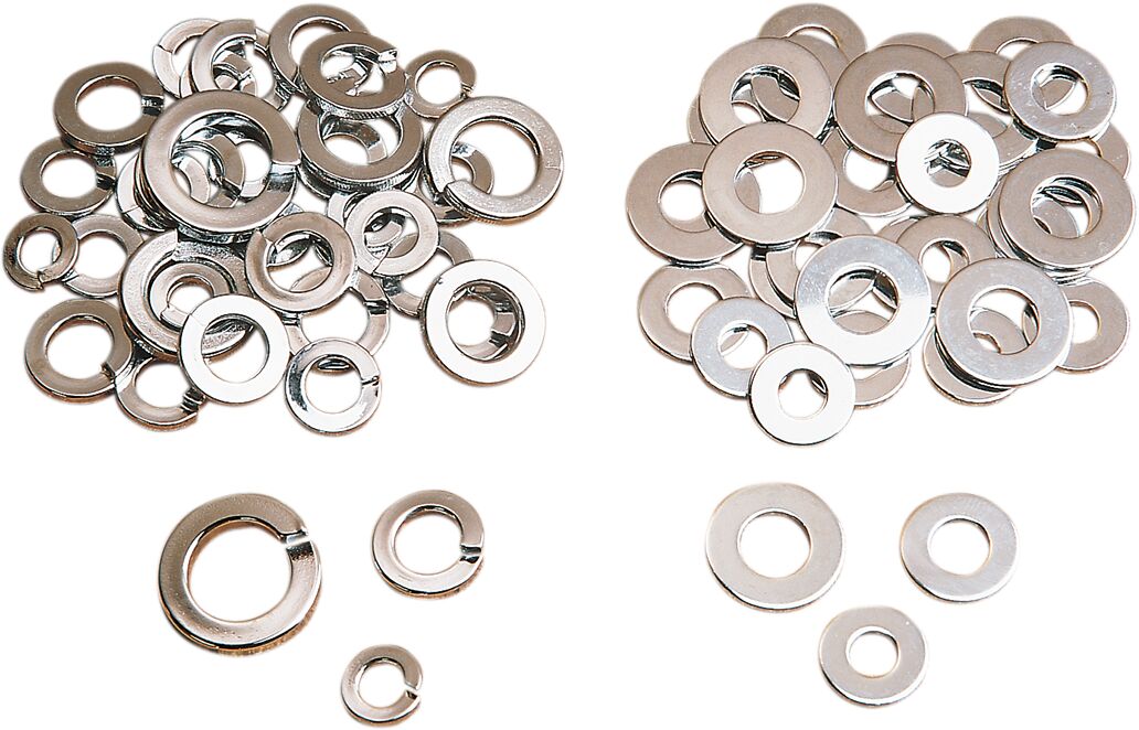 Drag Specialties Chr Lock Washer Kt (36) HARDWARE KITS - ASSORTMENTS Drag Specialties