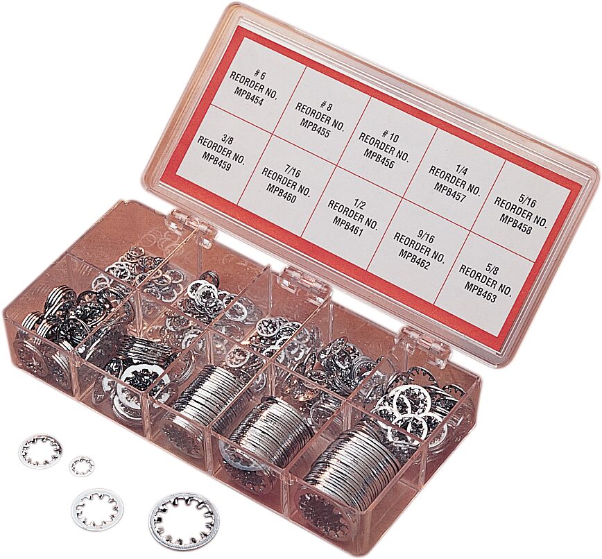 Drag Specialties Chr Inside Star Wash Kit HARDWARE KITS - ASSORTMENTS Drag Specialties
