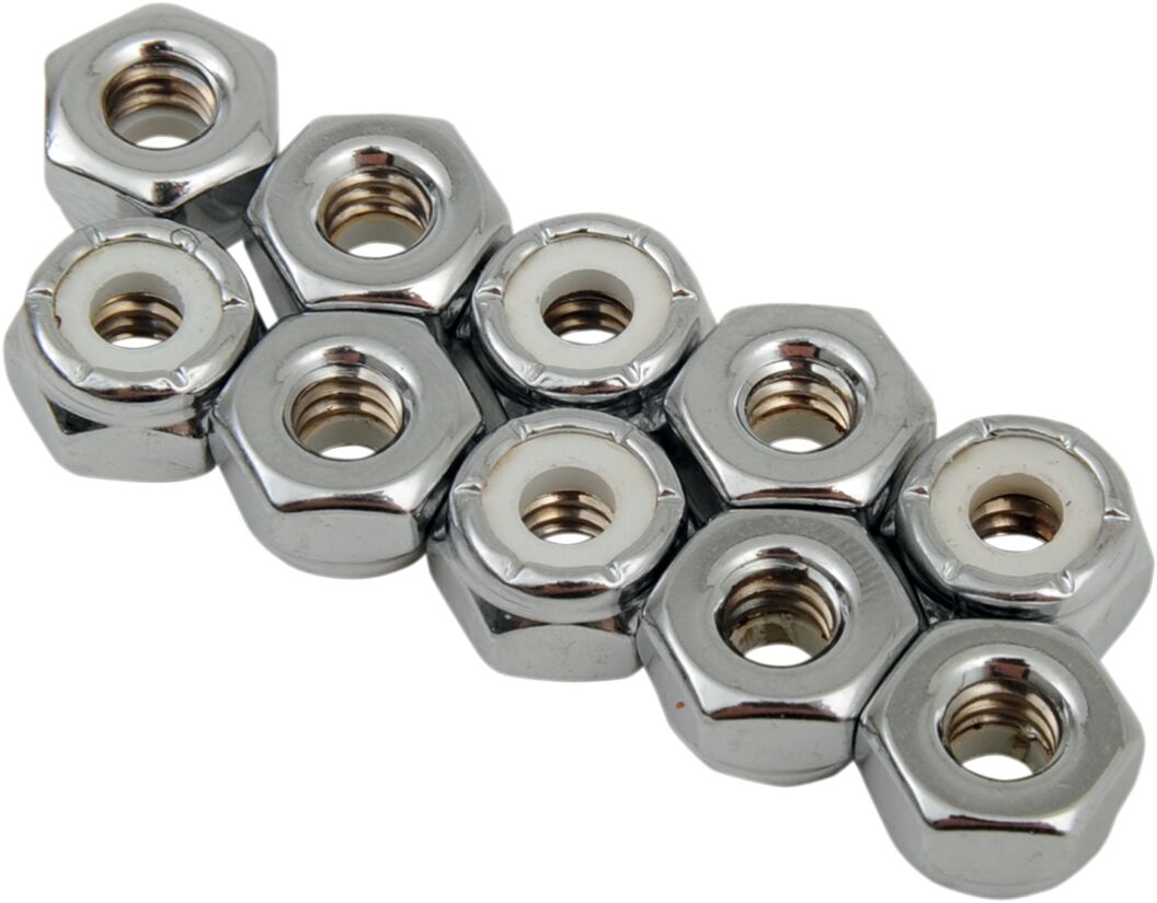 Drag Specialties 10 24 Chr Nylon Nut HARDWARE KITS - ASSORTMENTS Drag Specialties