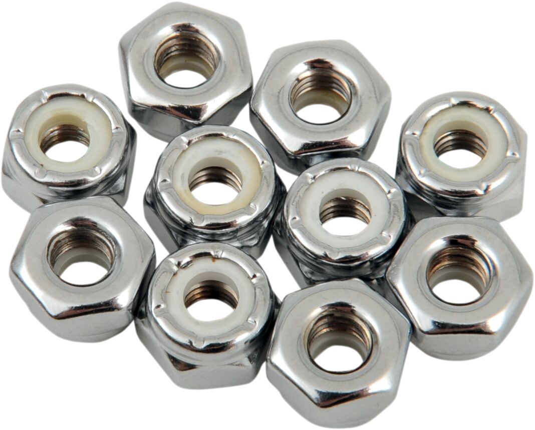 Drag Specialties 10 32 Chr Nylon Nut HARDWARE KITS - ASSORTMENTS Drag Specialties