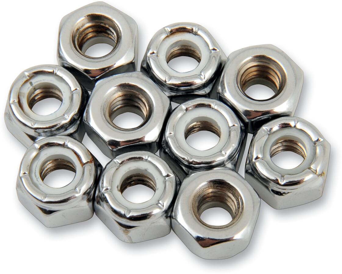Drag Specialties 1/4 20 Chr Nylon Nut HARDWARE KITS - ASSORTMENTS Drag Specialties