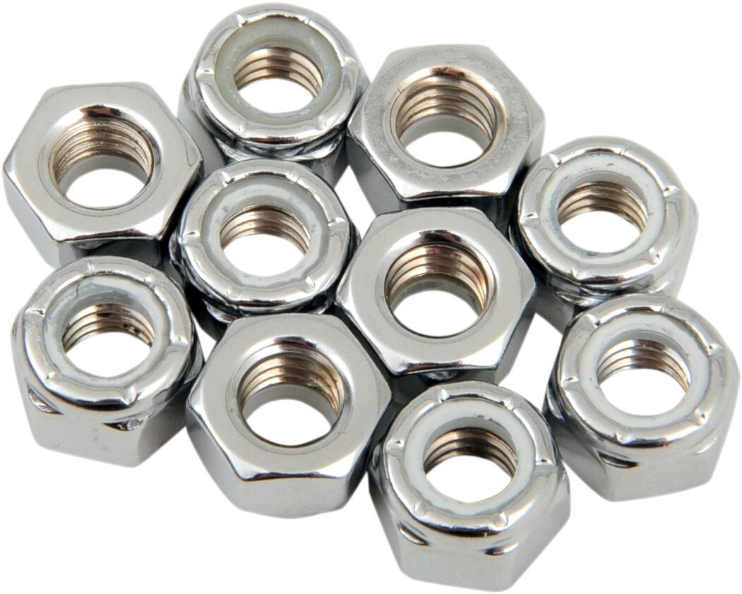 Drag Specialties 5/16 18 Chr Nyln Nut HARDWARE KITS - ASSORTMENTS Drag Specialties