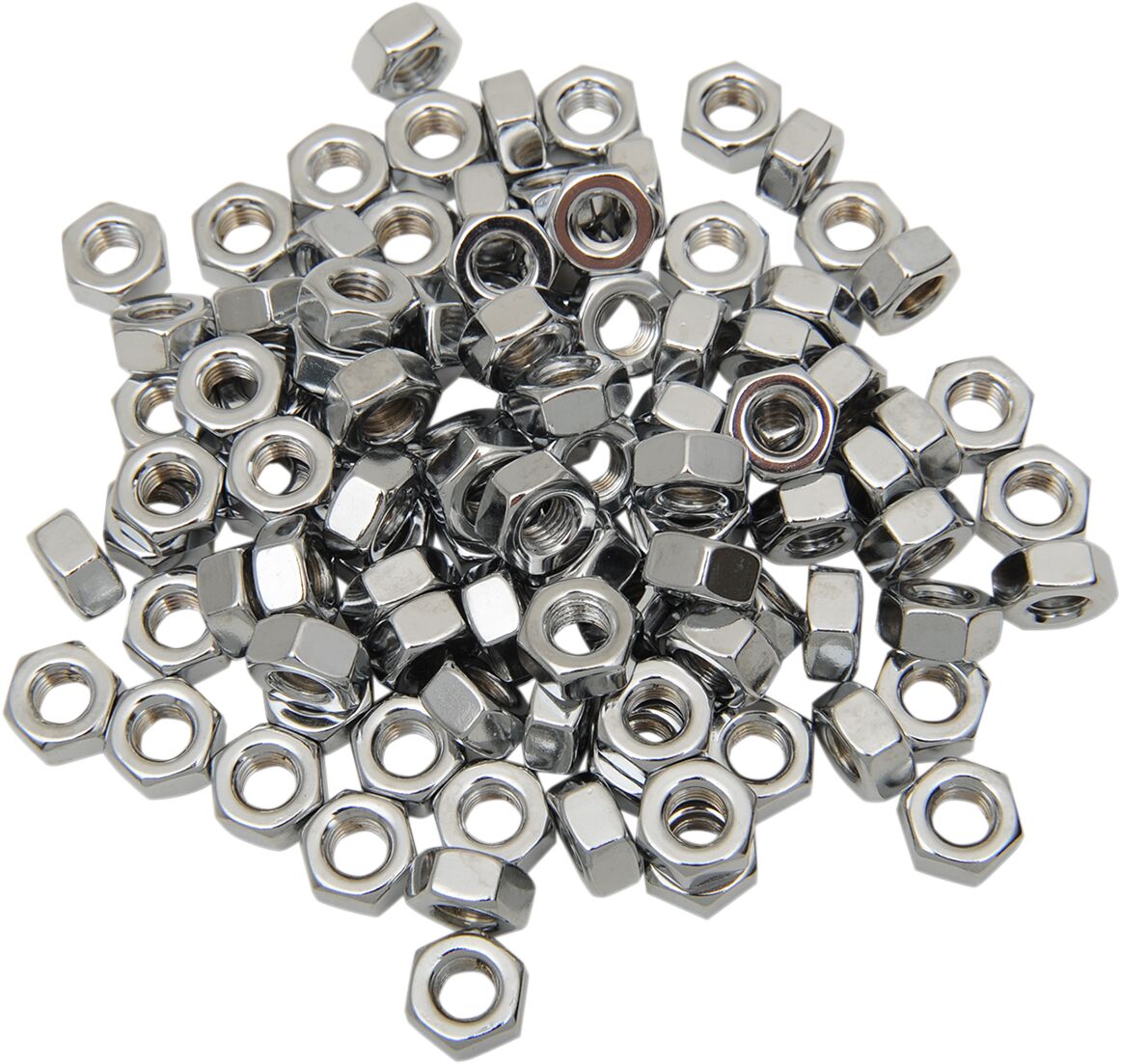 Drag Specialties 1/4 28 Chrome Hex Nut HARDWARE KITS - ASSORTMENTS Drag Specialties
