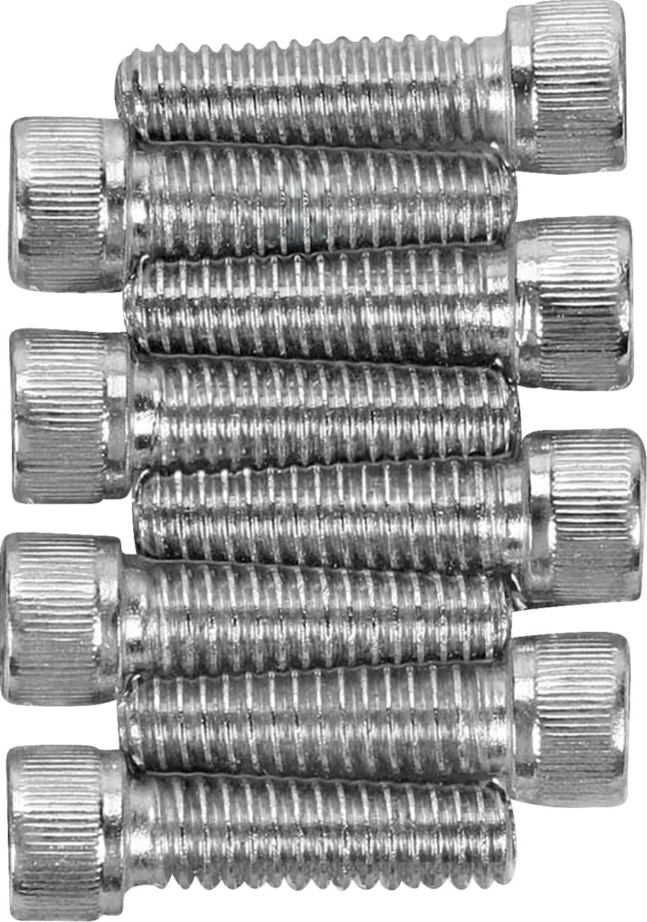 Drag Specialties Chrome Socket Head Lifter Base Bolt Kit Knurled Hardware Kits Drag Specialties