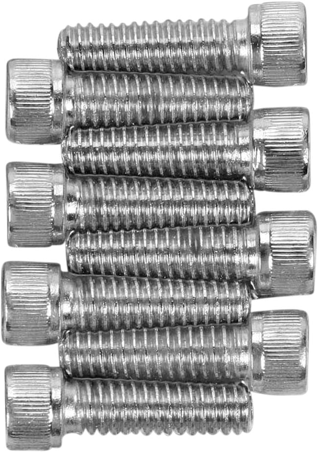 Drag Specialties Chrome Socket Head Lifter Base Bolt Kit Knurled Hardware Kits Drag Specialties