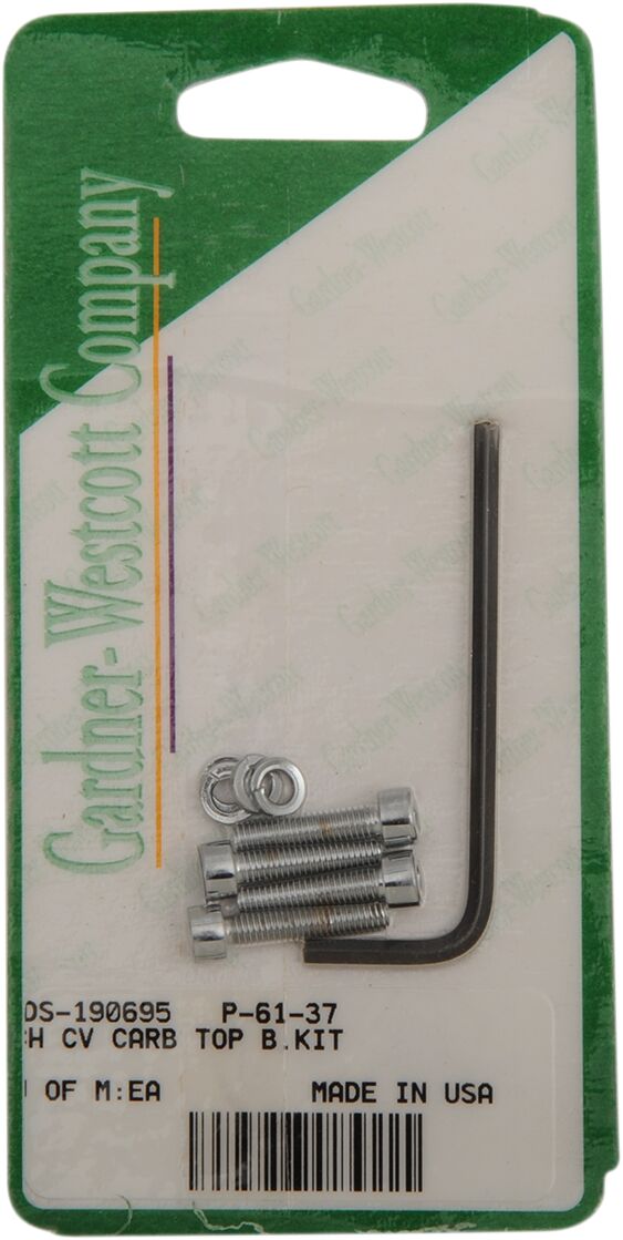 Gardner Westcott Chrome C/V Carb Top B.Kit HARDWARE KITS - APPLICATION RE Gardner Westcott