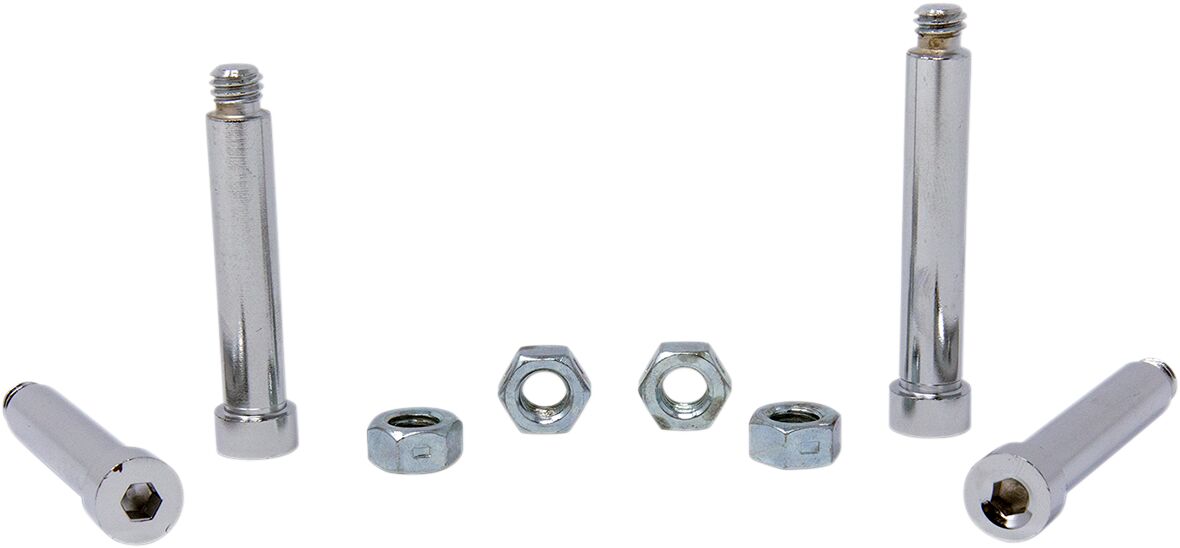 Drag Specialties Chrome Socket Head Dual Disc Caliper Mount Bolt Kit Knurled Hardware Kits Drag Specialties