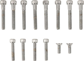 Drag Specialties Chrome Socket Head Handlebar Lever Mount/Master Cylinder Cover Bolt Kit Knurled Hd 81 Hardware Kits Drag Specialties