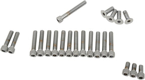 Drag Specialties Chrome Socket Head Primary/Cam Cover Bolt Kit Knurled Hardware Kits Drag Specialties
