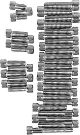 Drag Specialties Chrome Socket Head Primary/Cam Cover Bolt Kit Knurled Hardware Kits Drag Specialties