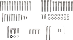 Drag Specialties Chrome Socket Head Motor Bolt Kit Knurled Hardware Kits Drag Specialties