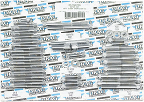 Drag Specialties Chrome Socket Head Motor Bolt Kit Knurled Hardware Kits Drag Specialties