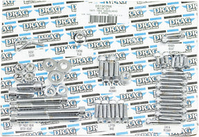 Drag Specialties Chrome Socket Head Motor Bolt Kit Knurled Hardware Kits Drag Specialties