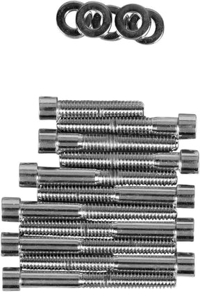 Drag Specialties Chrome Socket Head Cam Cover Bolt Kit Smooth Hardware Kits Drag Specialties