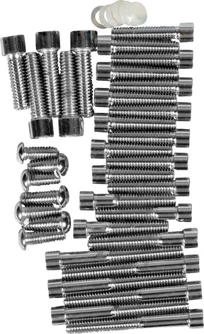 Drag Specialties Chrome Socket Head Primary/Cam Cover Bolt Kit Smooth Drag Specialties