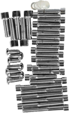 Drag Specialties Chrome Socket Head Primary/Cam Cover Bolt Kit Smooth Drag Specialties