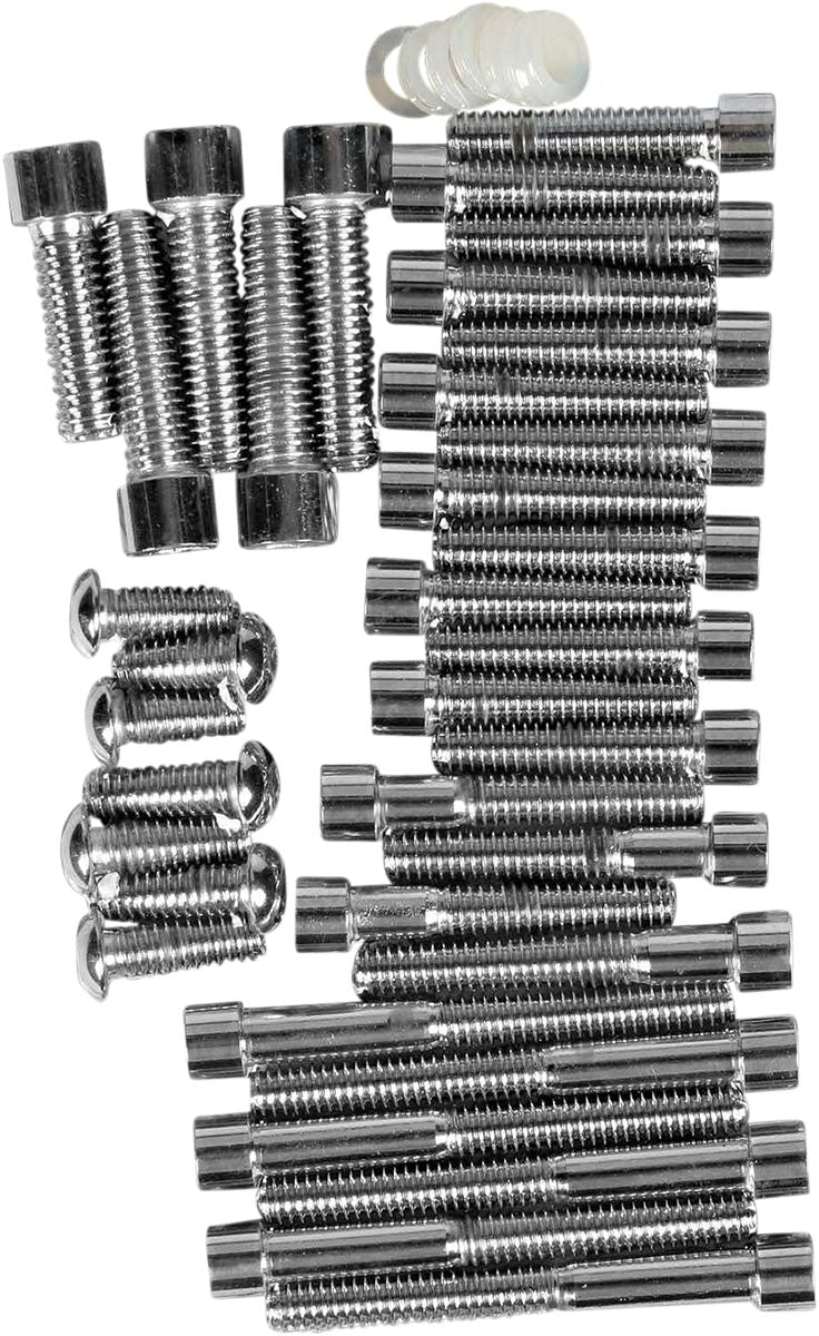 Drag Specialties Chrome Socket Head Primary/Cam Cover Bolt Kit Smooth Drag Specialties