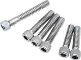 Drag Specialties Chrome Socket Head Cam Cover Bolt Kit Knurled Hardware Kits Drag Specialties