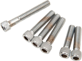 Drag Specialties Chrome Socket Head Cam Cover Bolt Kit Knurled Hardware Kits Drag Specialties