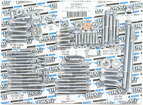 Drag Specialties Chrome Socket Head Motor Bolt Kit Knurled Hardware Kits Drag Specialties