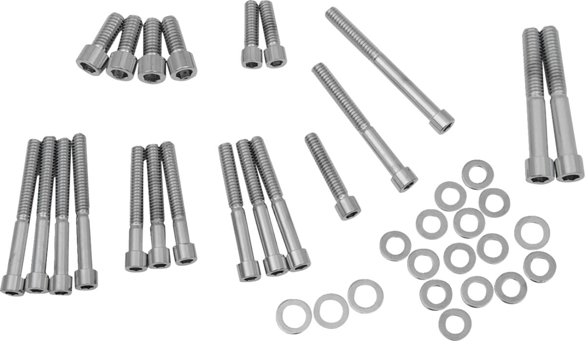 Drag Specialties Chrome Socket Head Cam/ Sprocket Cover Bolt Kit Smooth Hardware Kits Drag Specialties