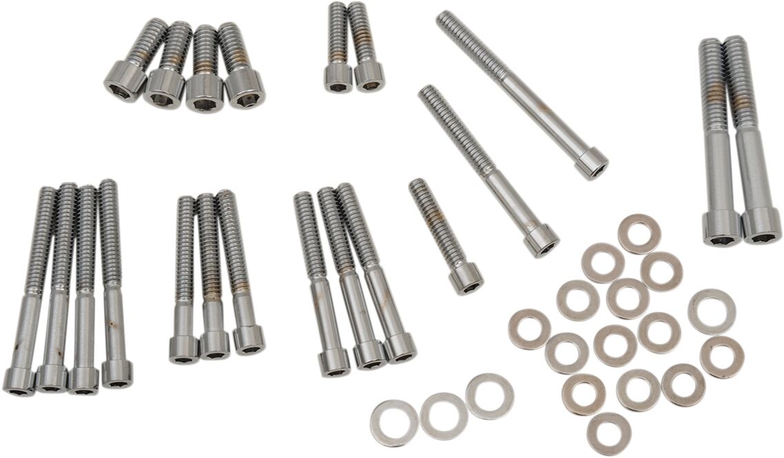 Drag Specialties Chrome Socket Head Cam/ Sprocket Cover Bolt Kit Smooth Hardware Kits Drag Specialties