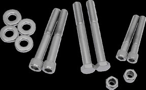 Drag Specialties Chrome Socket Head Motor Mount Bolt Kit Knurled Hardware Kits Drag Specialties