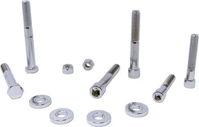 Drag Specialties Chrome Socket Head Motor Mount Bolt Kit Knurled Hardware Kits Drag Specialties