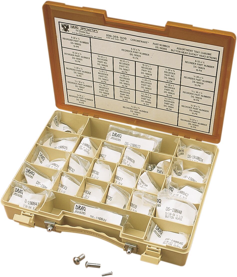 Drag Specialties Button Head Screw Asstmnt HARDWARE KITS - ASSORTMENTS Drag Specialties