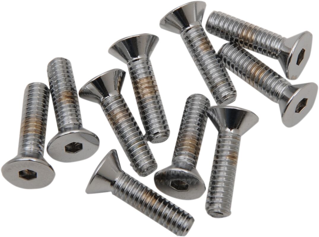 Drag Specialties 1/4 X20 X3/4 Chrm Flat Head HARDWARE KITS - ASSORTMENTS Drag Specialties