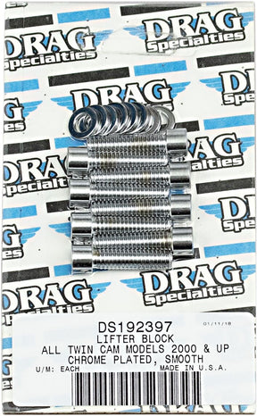 Drag Specialties Chrome Socket Head Lifter Base Bolt Kit Smooth Hardware Kits & Assortments Drag Specialties