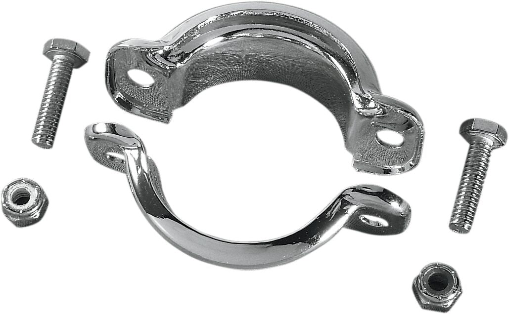 Drag Specialties Muffler Clamps For Dresser Chrome Exhaust Accessory Parts Drag Specialties