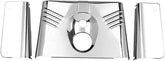 Drag Specialties Fork Tins 86 17 Flst Rib Chr FORK TRIPLE TREE COVERS Drag Specialties