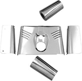Drag Specialties Fork Tins Flst Rib Chr 5 Pc FORK TRIPLE TREE COVERS Drag Specialties
