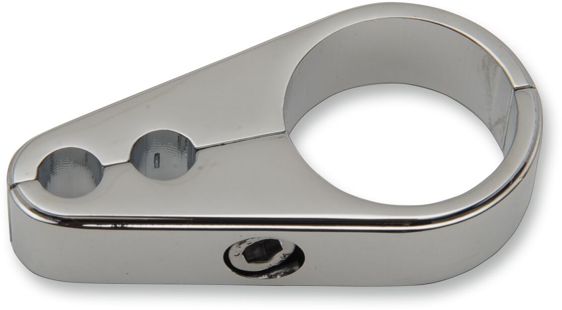 Drag Specialties D.C.Dual Tro Cabl Clamp1 CABLE CLAMPS + GUIDES Drag Specialties