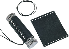 Drag Specialties Seats Leather Grip Covers Twist HANDLEBAR GRIP COVERS Drag Specialties