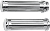 Pro One Perf.Mfg. Billet Grips Ball Mld Chr HANDLEBAR GRIPS Pro One Perf.Mfg.