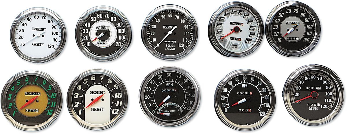 Drag Specialties Fl Speedometer 1:1 36 40 Face Speedometer Drag Specialties