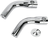 Accutronix 6 Pullback Risers Chrome HANDLEBAR RISERS + PARTS Accutronix